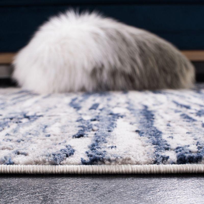 Amelia ALA768 Power Loomed Area Rug - Grey/Navy - 6'7" Round - Safavieh.