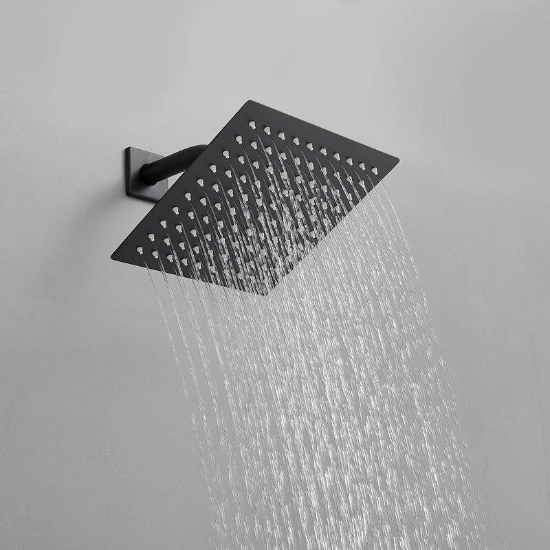 Single-Handle 2-Spray Rainfall Square Shower Faucet 2.5 GPM with High Pressure Tub Spout