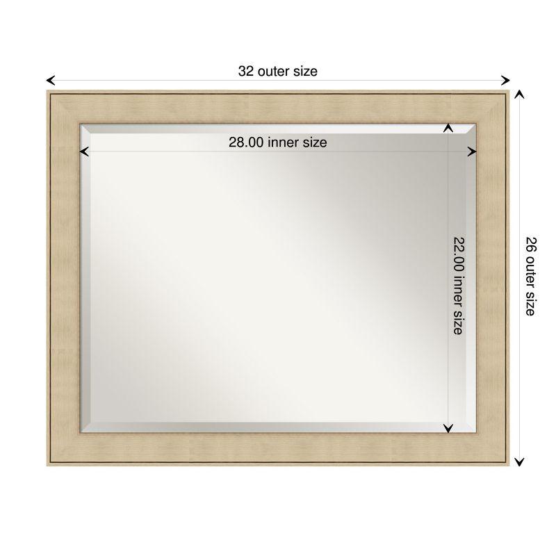 Amanti Art Classic Honey Silver Beveled Wall Mirror 26 x 32 in.