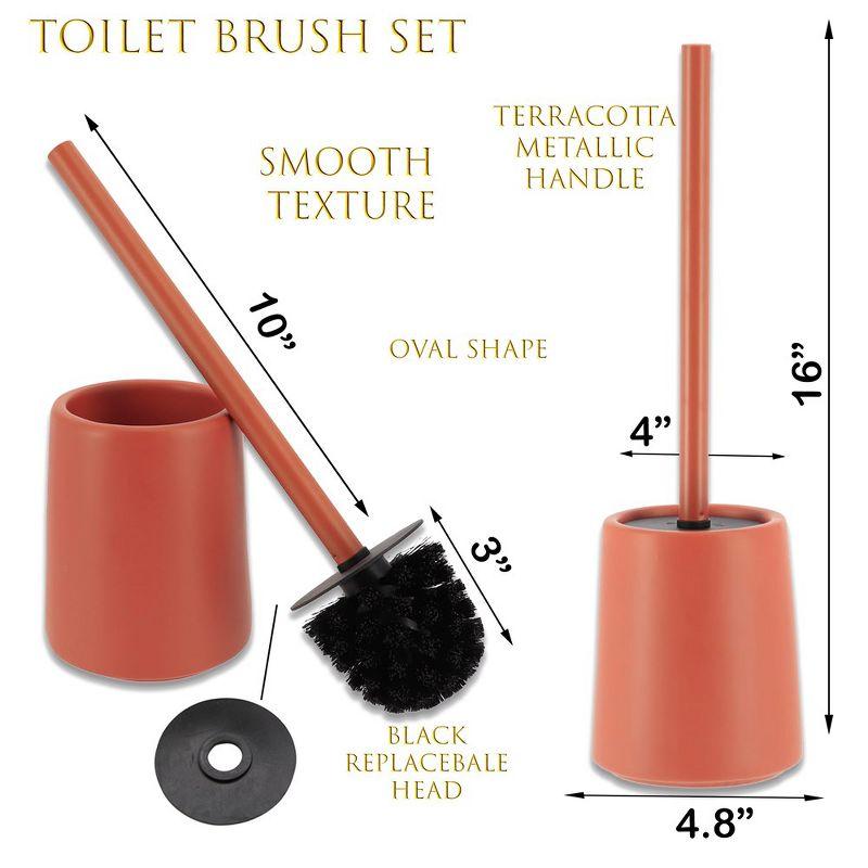 Evideco Evideco Smooth Stone Toilet Brush And Holder