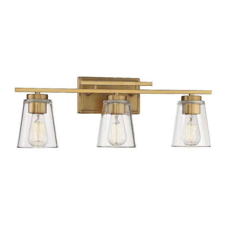 Savoy House Calhoun 3 - Light Vanity in  Warm Brass