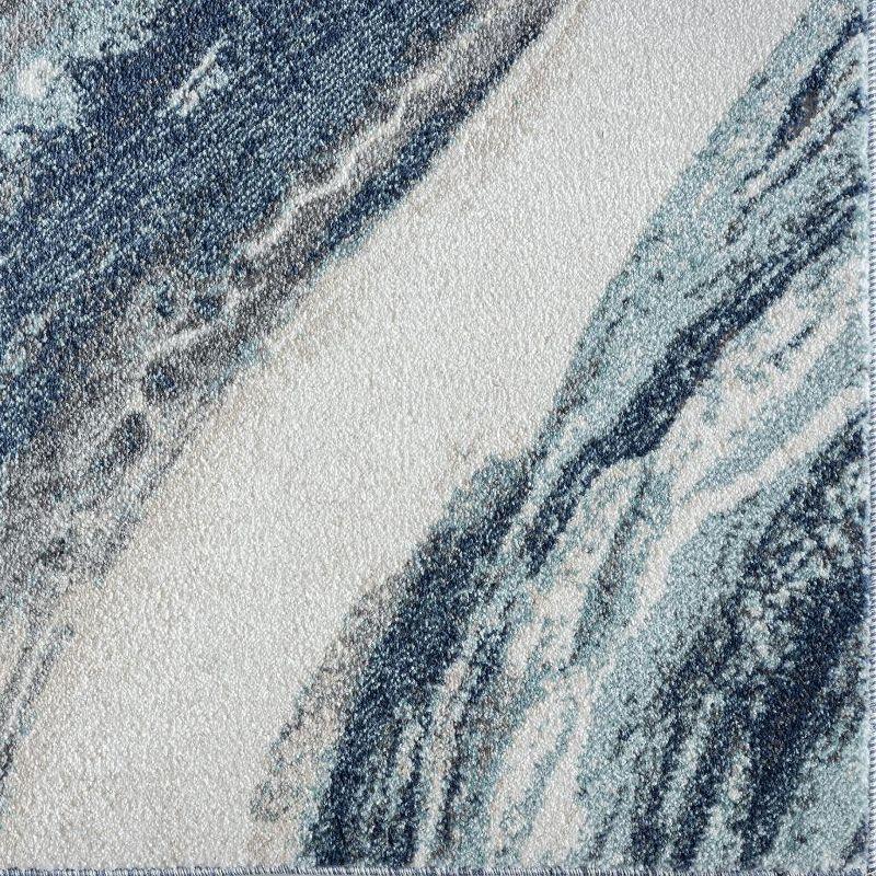 Luxe Weavers Modern Abstract Marble Area Rug, Blue 8x10