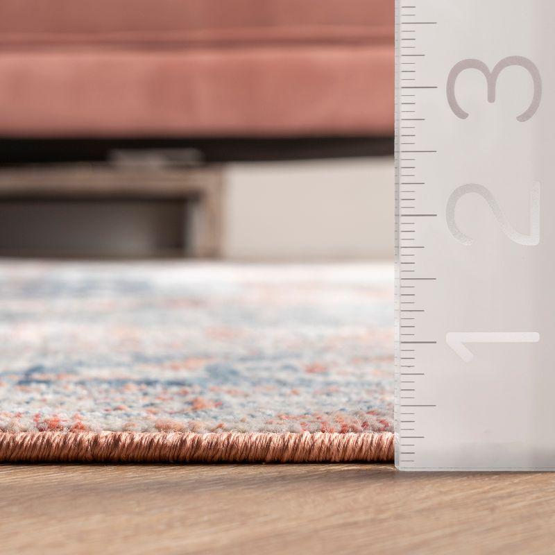 5'3"x7'3" Westlyn Faded Medallion Area Rug Rust - nuLOOM: Classic Low Pile Indoor Rectangle, Polypropylene, Cotton Backing