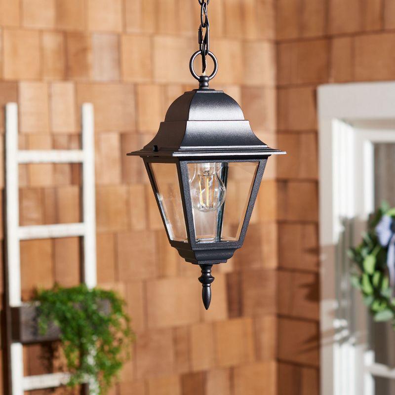 Rhion Outdoor Pendant - Black - Safavieh.