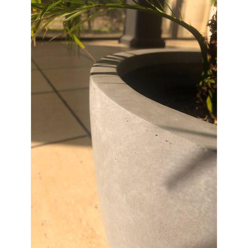 9" Kante Lightweight Concrete Modern Outdoor Planter Gray - Rosemead Home & Garden, Inc