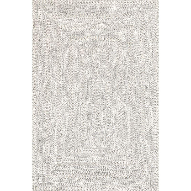 Nuloom Rowan Solid 5x8 Indoor/Outdoor Area Rug for Living Room Patio Deck Front Porch Kitchen, Ivory