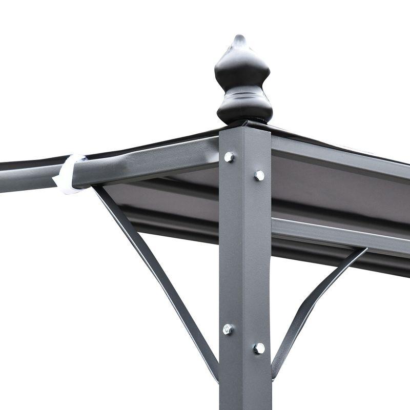 Outsunny 13 Ft.W x 10 Ft. D Canvas Pergola with Canopy