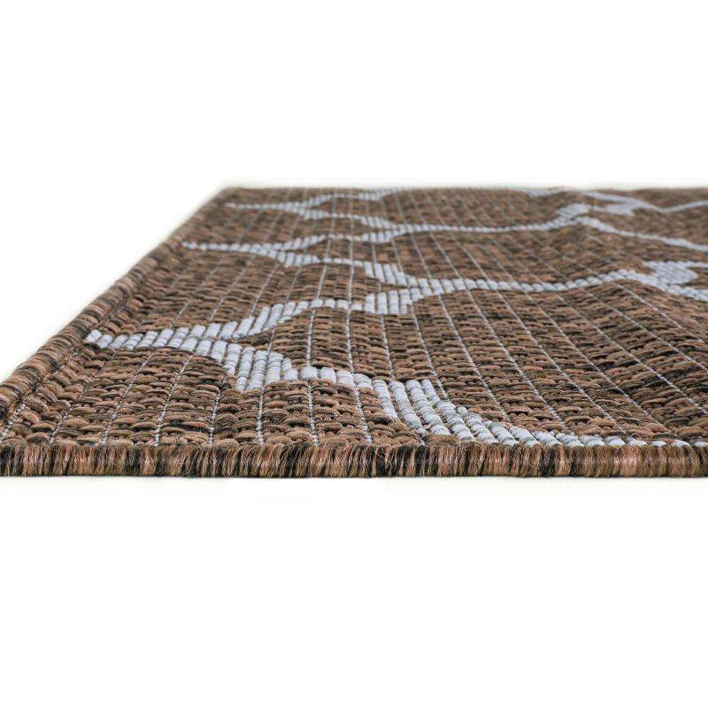 Unique Loom 8' 0 x 11' 4 Rectangle Indoor/Outdoor Trellis Brown Area Rug