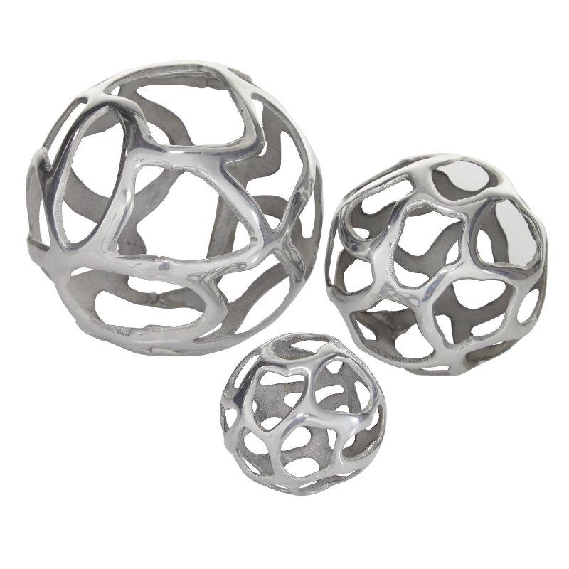 Set of 3 Decorative Aluminum Balls - Olivia & May