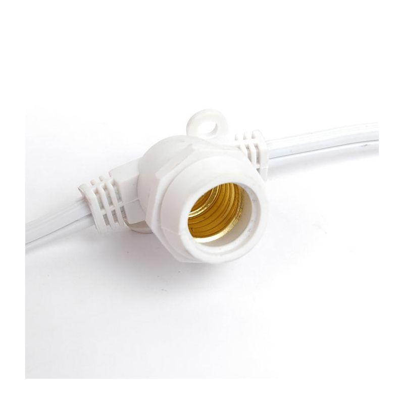 Novelty Lights E17 Intermediate Base 264 Bulbs Socket String White Wire 330 Feet (Bulbs Not Included)