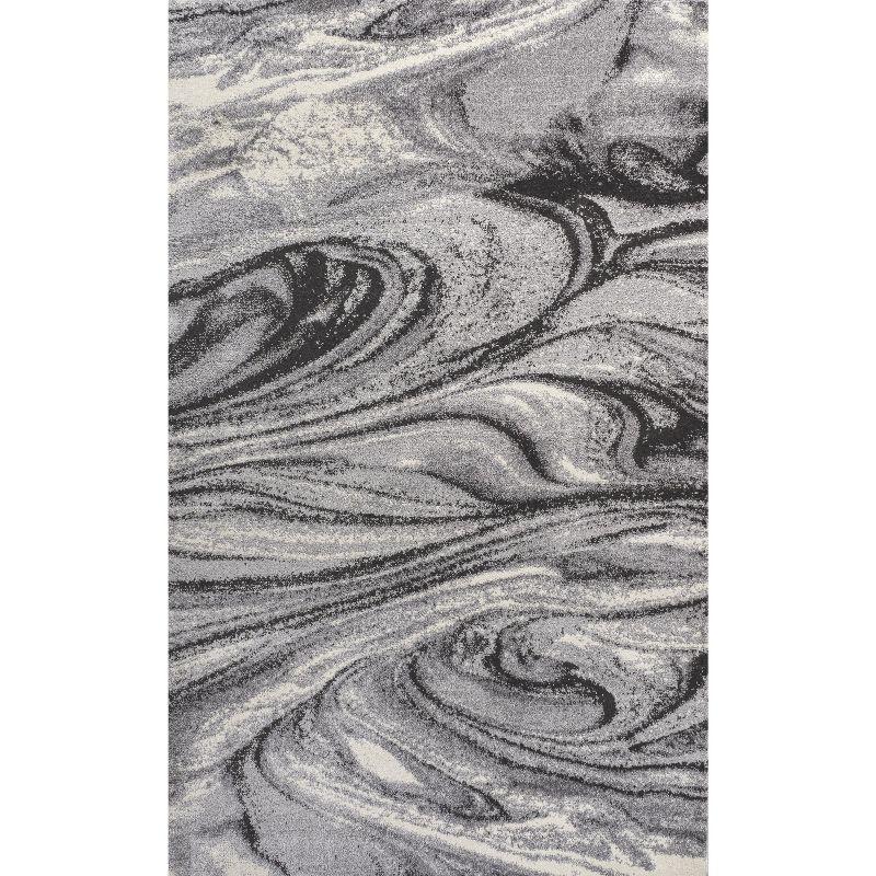 Viscon Abstract Marble Contemporary Area Rug - JONATHAN Y