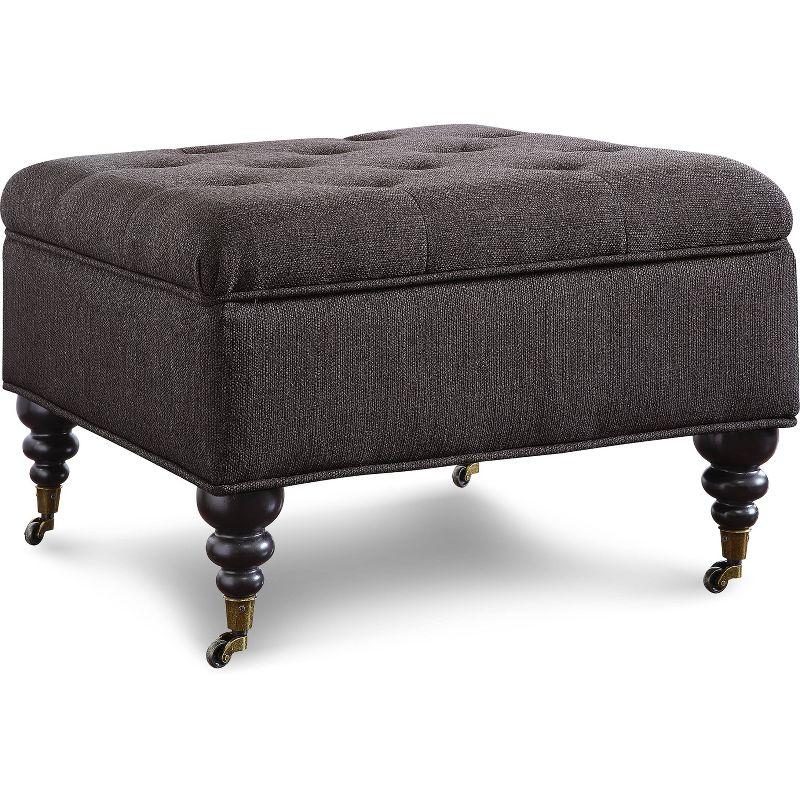 Abbot Square Tufted Ottoman with Storage and Casters - Serta