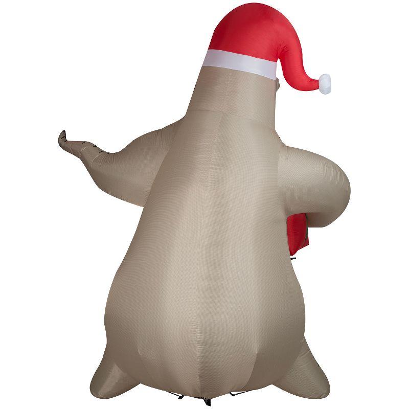 Gemmy Giant Airblown Inflatable Oogie Boogie with Present for Lock, Shock and Barrel, 10.5 ft Tall