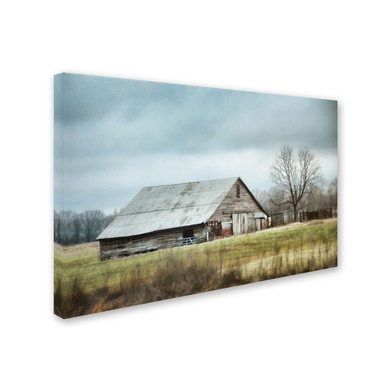 Gray Barn Landscape Canvas Art for Nursery