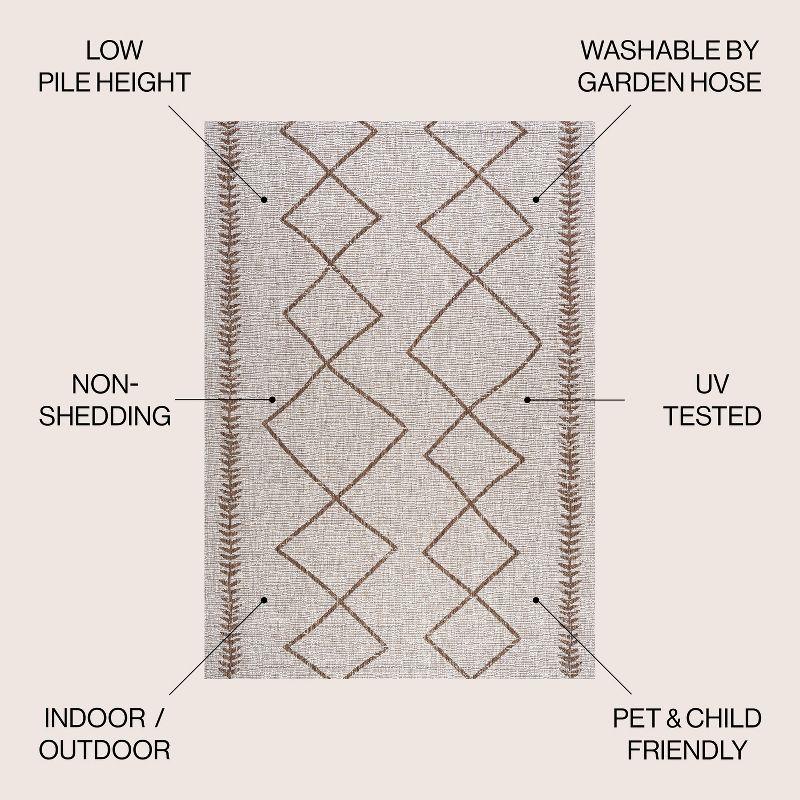 Derya Diamond Trellis Indoor/Outdoor Area Rug - JONATHAN Y