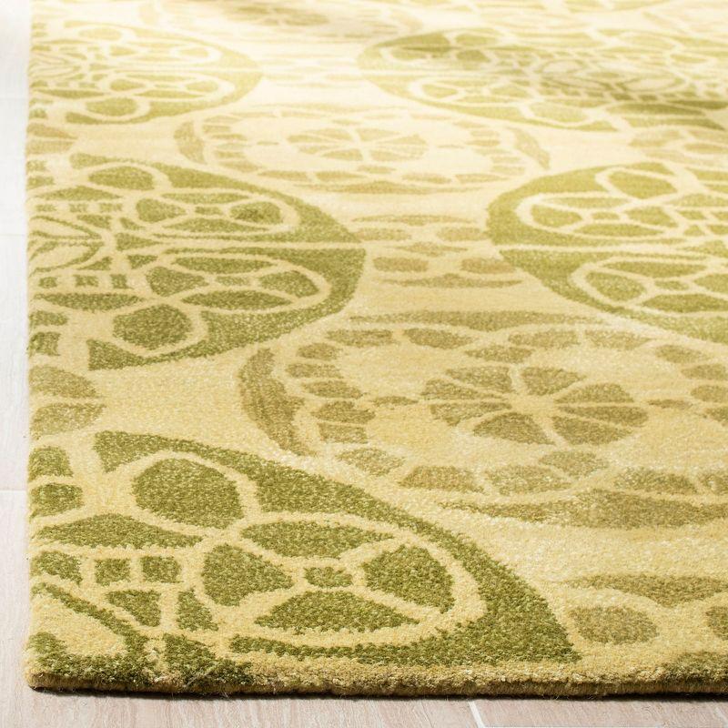 Wyndham WYD376 Hand Tufted Indoor Accent Rug - Honey/Green - 2'6"x4' - Safavieh.