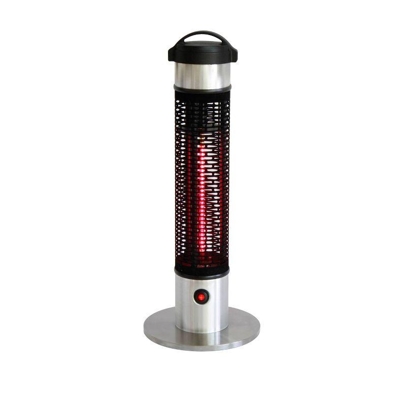 Compact Silver Electric Infrared Portable Heater with Emergency Shut Off