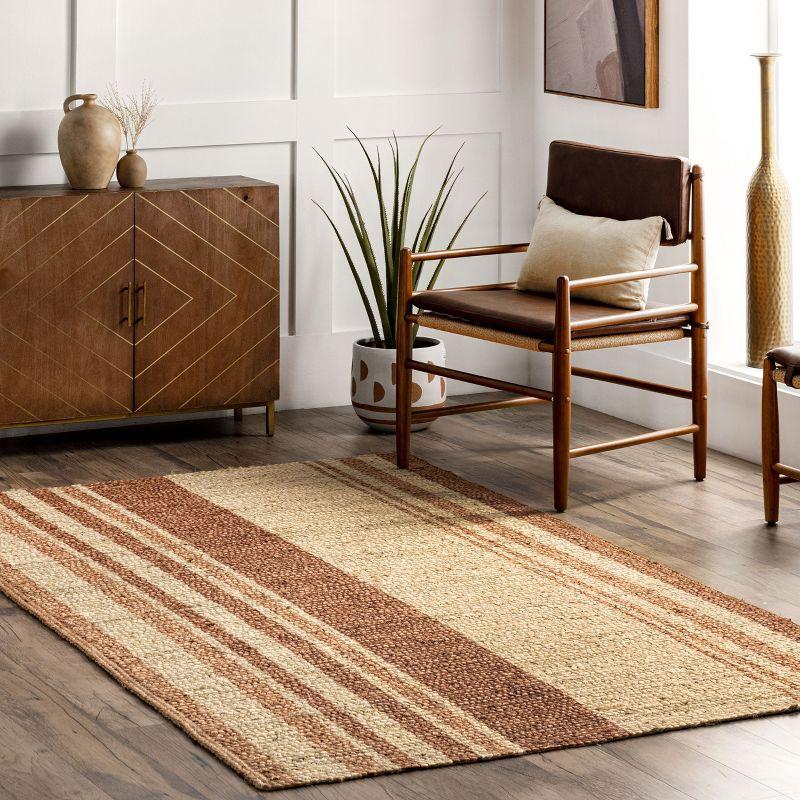 Nuloom Rubi Braided Stripes Jute Indoor Area Rug