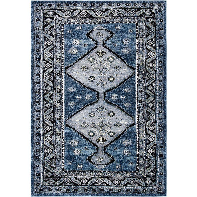Vintage Hamadan VTH252 Power Loomed Accent Rug - Blue/Grey - 2'7"x5' - Safavieh.
