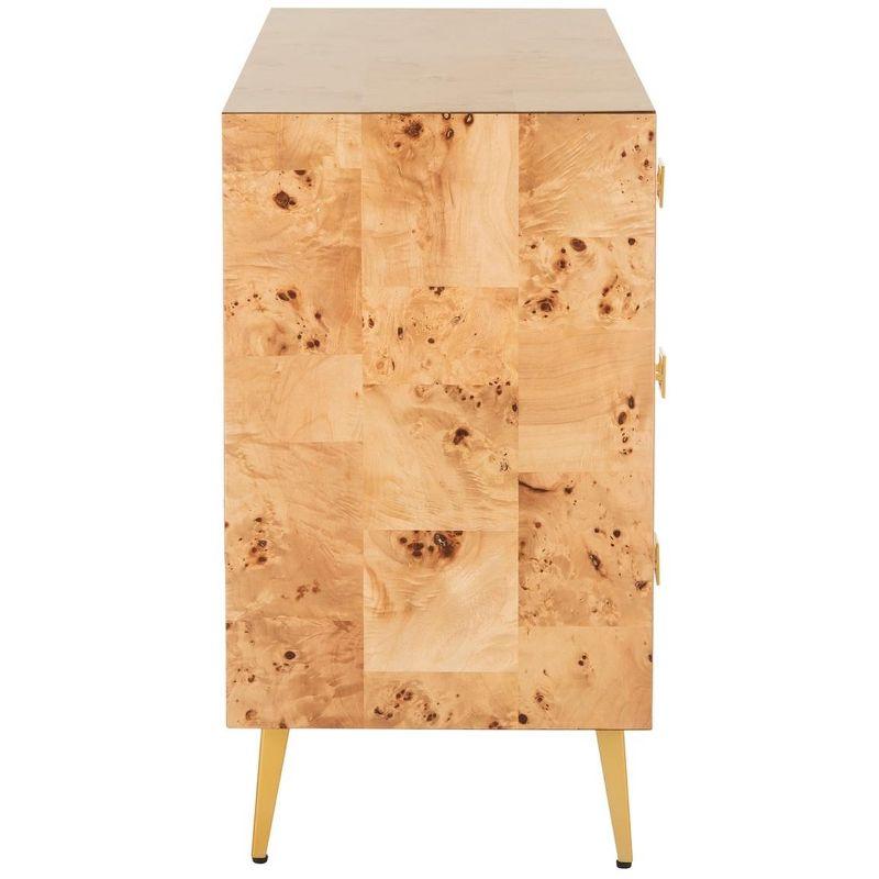 Katia 3 Drawer Chest - CHS6413 - Natural/Gold - Safavieh