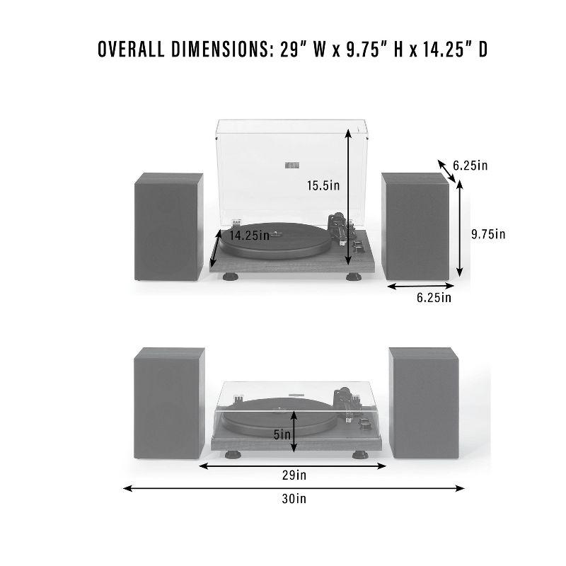 Crosley C62 Record Player & Speakers Shelf System