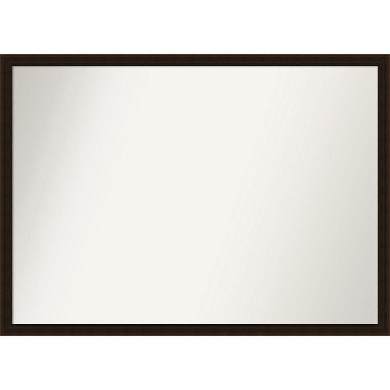 Amanti Art Espresso Brown Non-Beveled Wood Bathroom Wall Mirror 29 x 40 in.