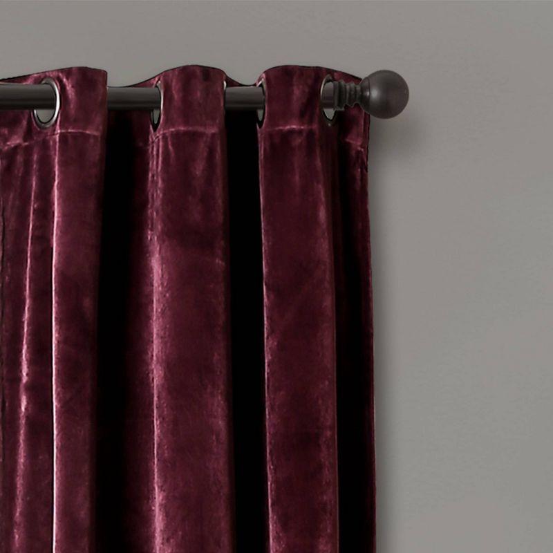 Lush Decor Prima Velvet Solid Velvet Solid Room Darkening Thermal Curtain Panels (Set of 2)