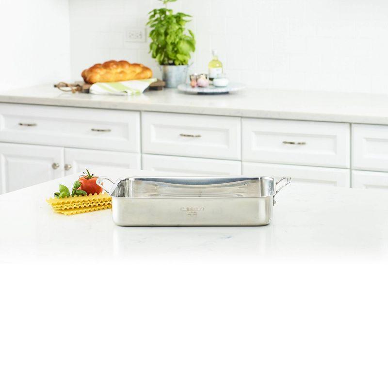 Cuisinart Chef's Classic 14" Stainless Steel Lasagna Pan & Stainless Roasting Rack: Dishwasher-Safe, Riveted Handle