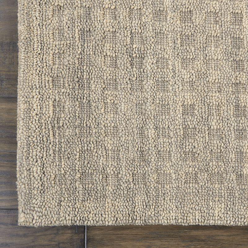 Handmade Latte Wool Rectangular 4' x 6' Area Rug