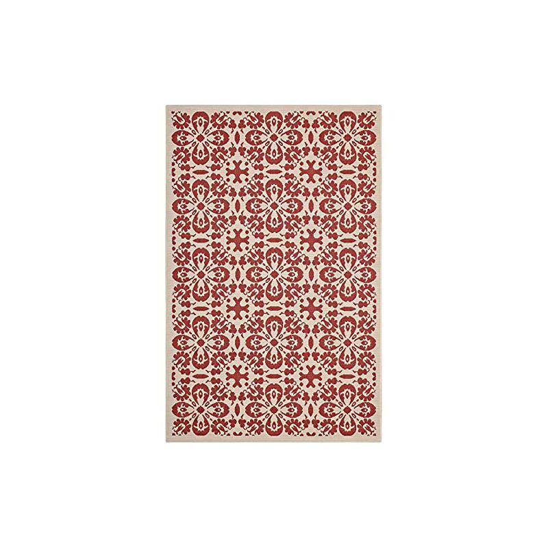 Modway Ariana Vintage Floral Trellis 4x6 Indoor and Outdoor Area Rug