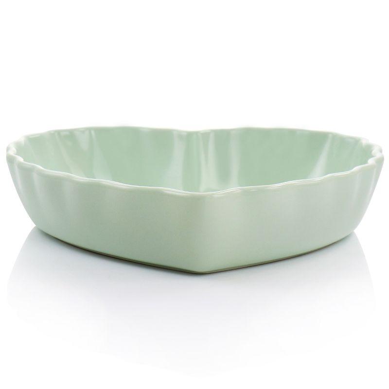 Mint Green Heart Shaped Ceramic Baking Dish