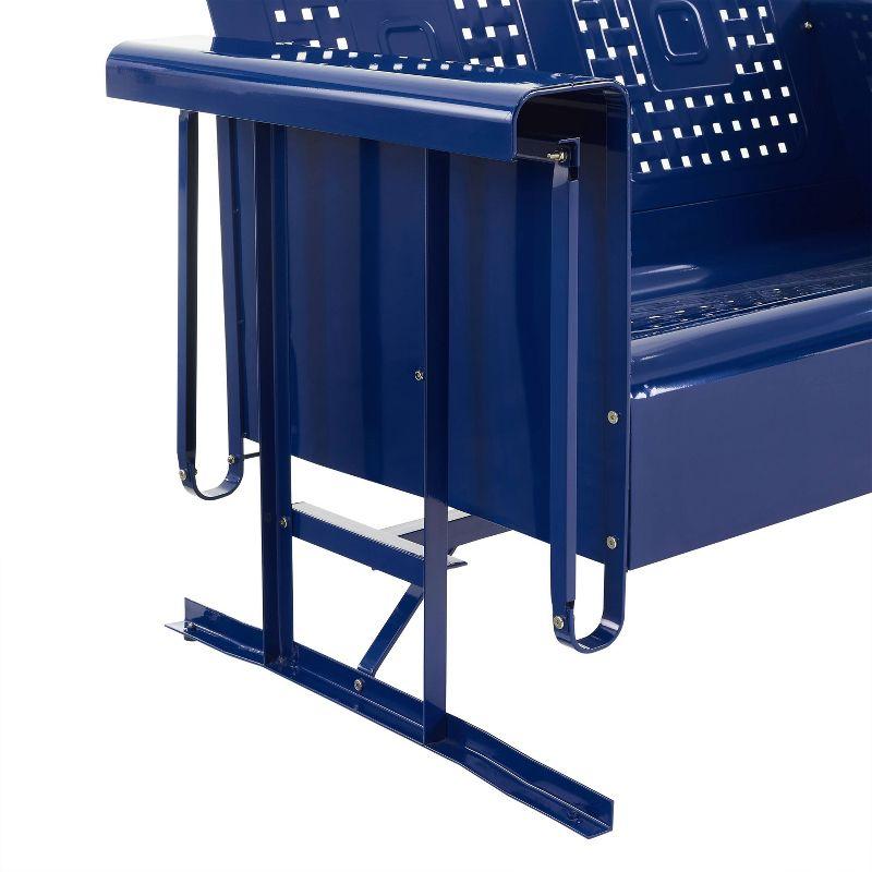 Bates Outdoor Metal Sofa Glider - Navy - Crosley: 3-Person Seating, UV-Resistant, Steel Frame Patio Sofas