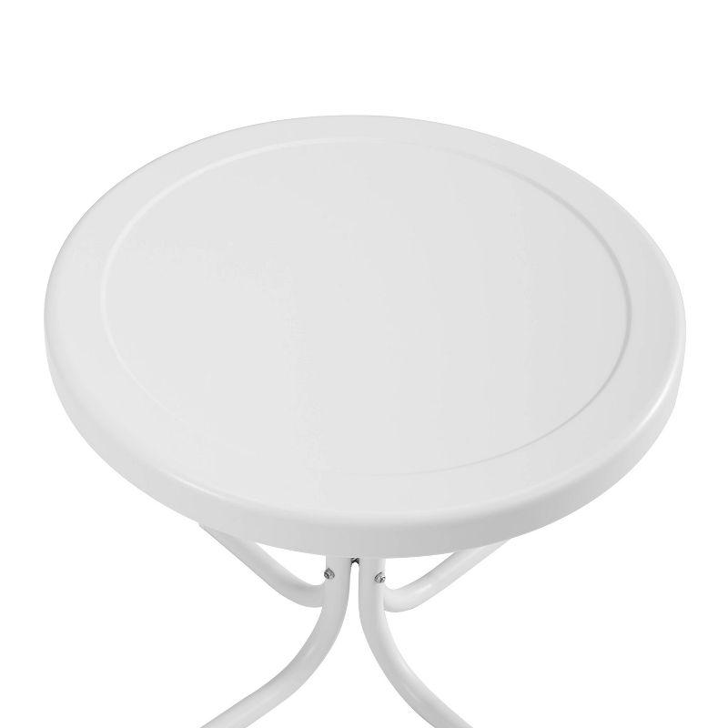 Hashtag Home Burley 3Pc Outdoor Chair Set White Gloss/White Satin - Side Table & 2 Chairs