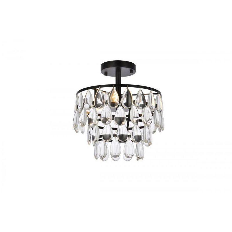 Elegant Lighting Mila 12 inch flush mount in black