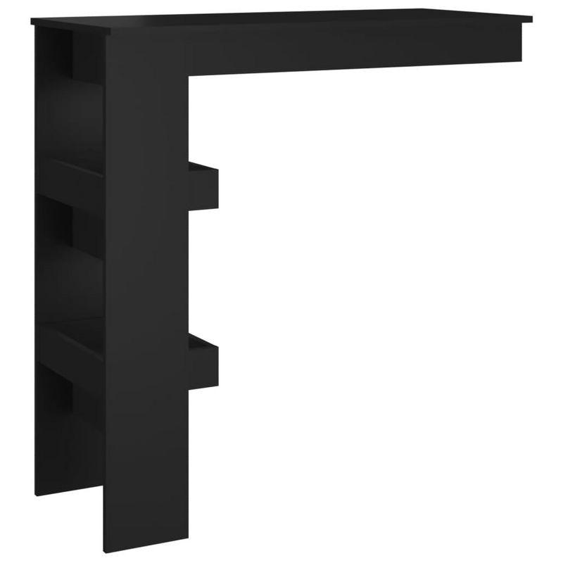 vidaXL Wall Bar Table Black 40.2"x17.7"x40.7" Engineered Wood