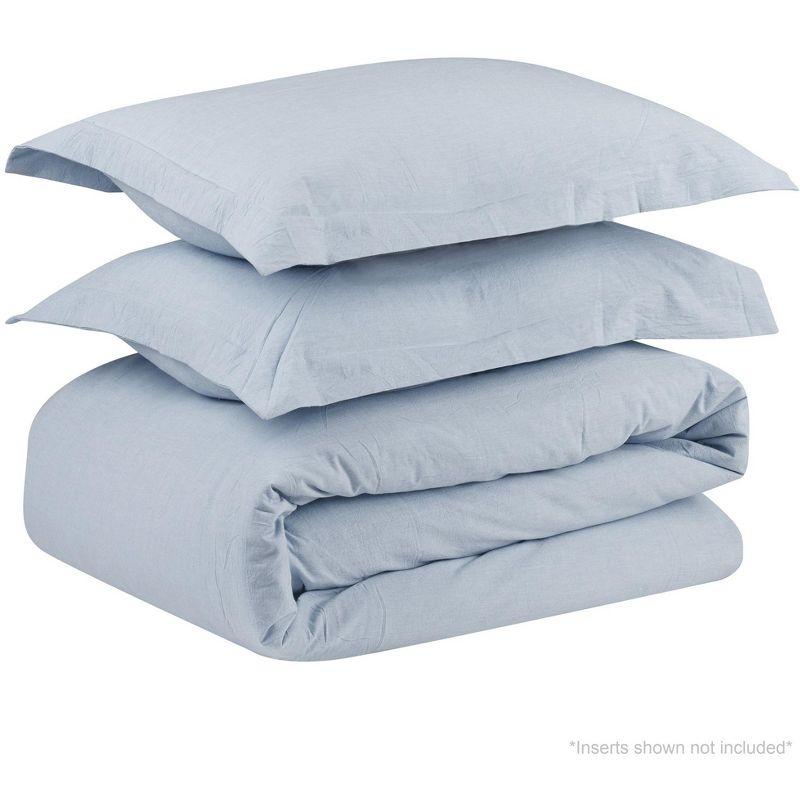 100% Cotton Crinkle Washed Duvet Cover Set