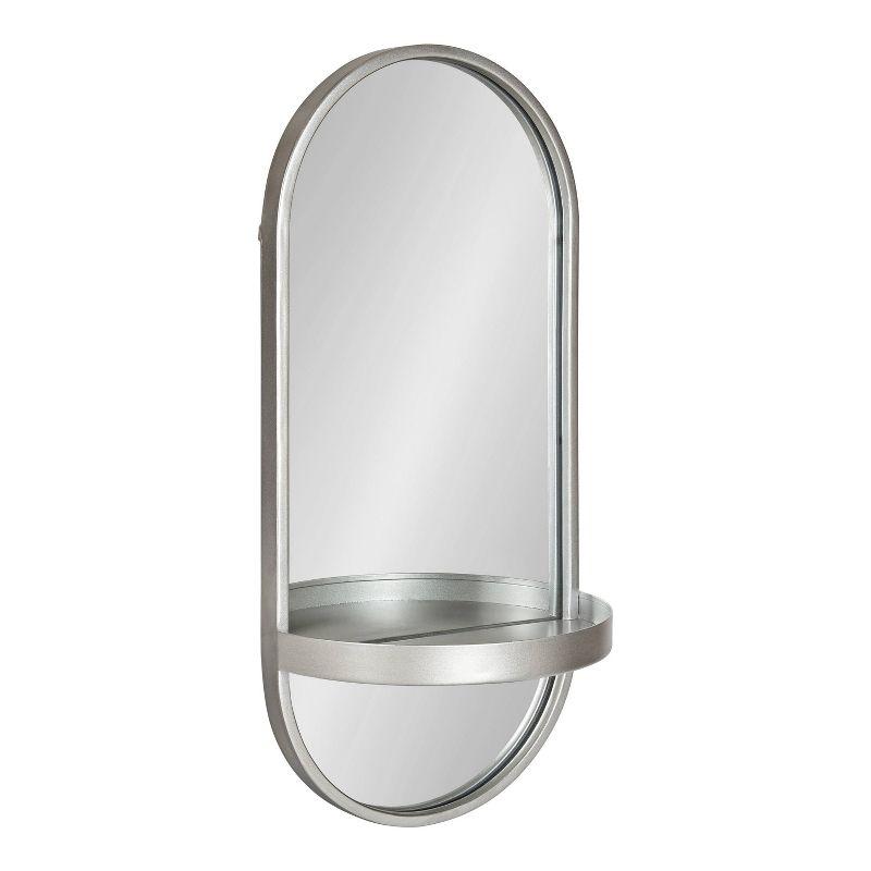 Lumi Metal Flat Mirror with Shelves