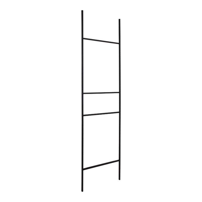 17.75"x67" Poggi Metal Ladder Black - Kate & Laurel All Things Decor: No Assembly, Modern Storage Display