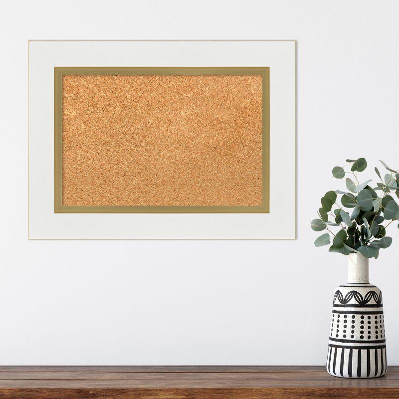 Amanti Art Eva Framed Corkboard, Natural Cork