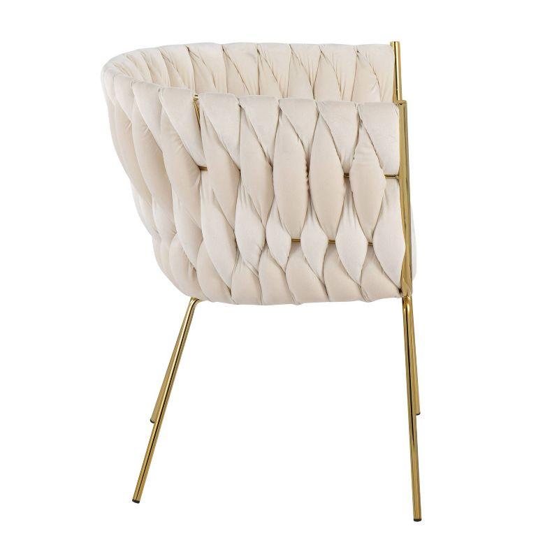 Braided Renee Velvet/Metal Accent Chair - LumiSource