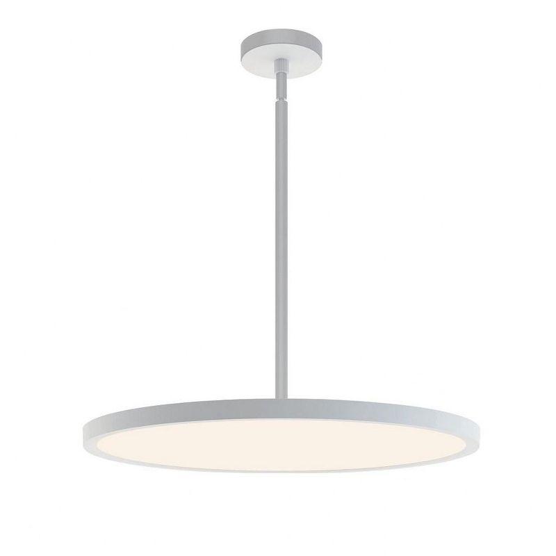 Edge Round White Aluminum LED Pendant Light