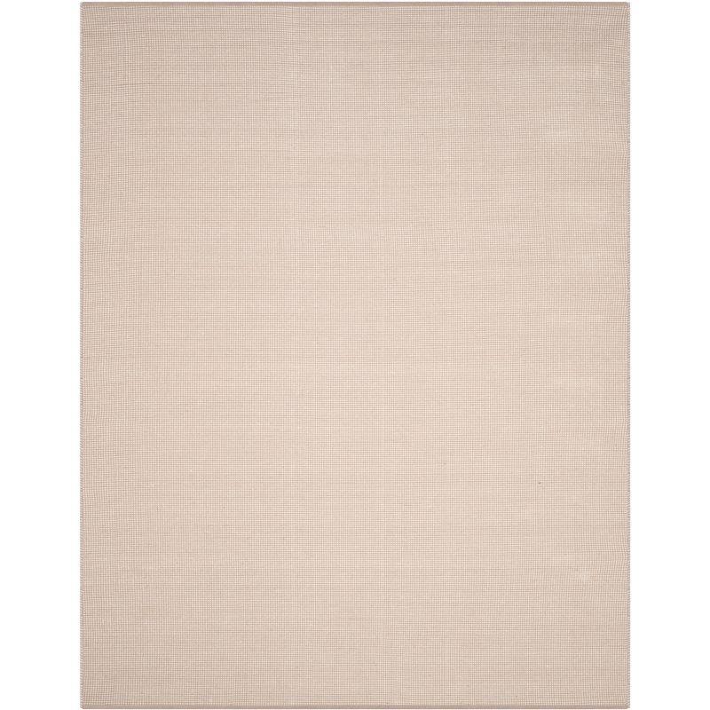 Ivory and Grey Handwoven Cotton 8' x 10' Area Rug