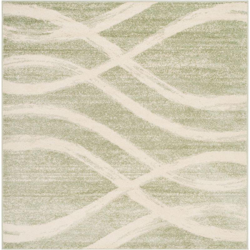 Adirondack ADR125 Machine Made Indoor Area Rug - Sage/Cream - 4'x4' - Safavieh