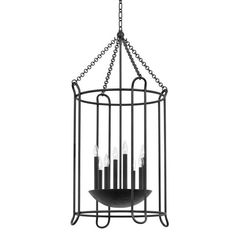 Troy Lighting Lassen 8 - Light Pendant in  Black Iron