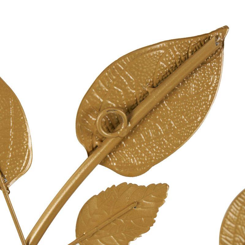 Metal Large Metallic Leaf Gold Wall Decor