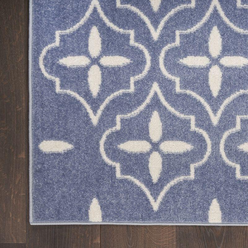 Nourison Essentials Blue/Ivory Indoor/Outdoor Area Rug