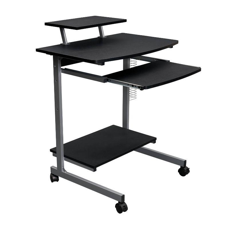 Techni Mobili Solid Wood Top Metal Base Standing Desk