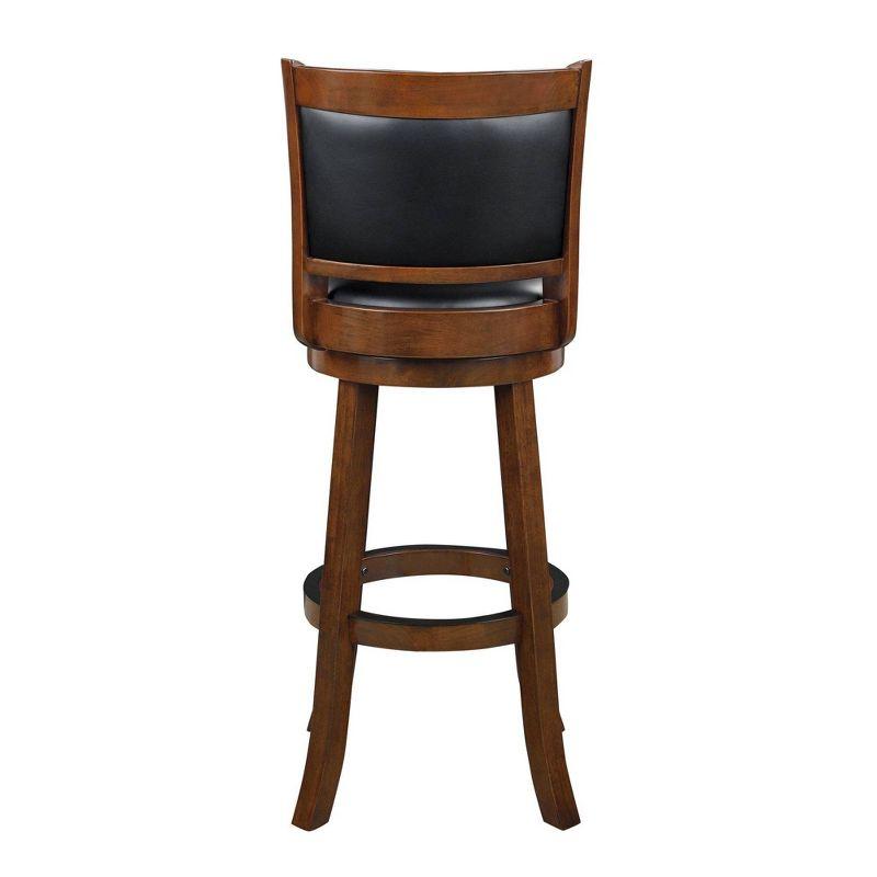 Augusta 34" Cherry Red Swivel Barstool with Faux Leather Seat