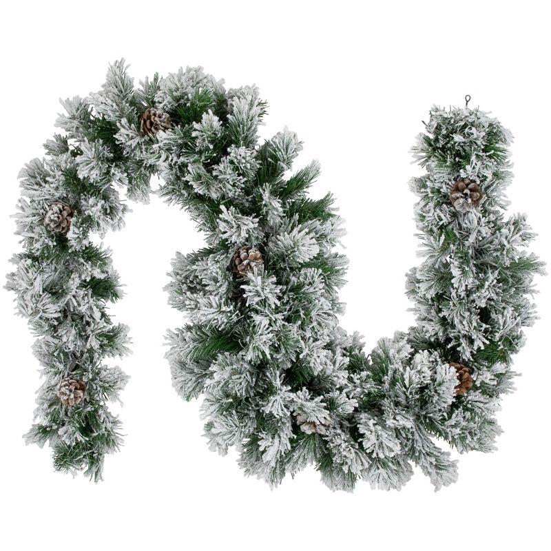 Winter Whisper Pinecone and Snow Flocked Outdoor Christmas Swag