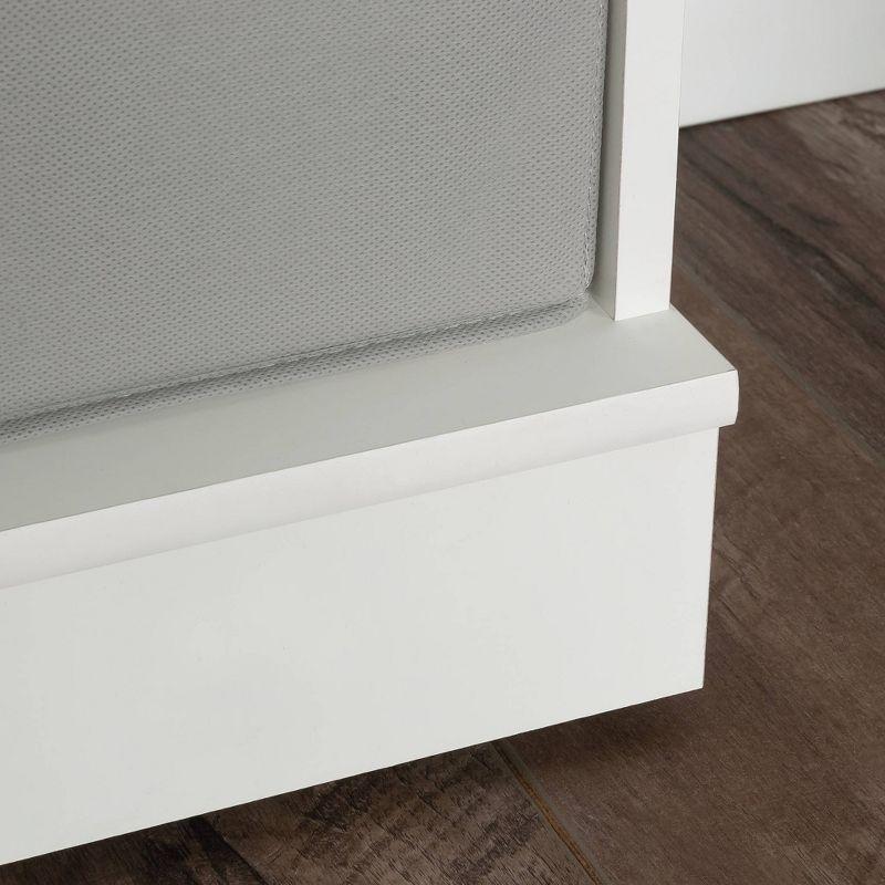 Soft White Adjustable Shelves 2-Door Storage Cabinet